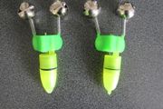 2 pcs  Bell Bite Alarm with Green Electronic Light