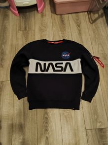 Alpha Industries NASA Sweatshirt - Navy Blue - Size M/L (check tag)