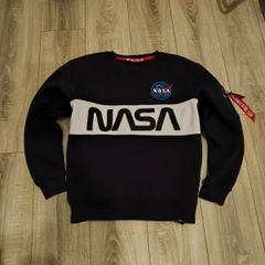 Alpha Industries NASA Sweatshirt - Navy Blue - Size M/L (check tag)