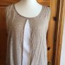 Stella Morgan Ladies Summer Biege & White dress Size 16 can post Image 2