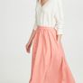 CHINTI & PARKER Gathered dust pink skirt with pockets Image 3