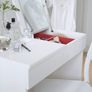 Dressing table with integrated mirror and drawer compartments Image 2