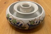 Judy Greene Blue Flower Candlestick Holder
