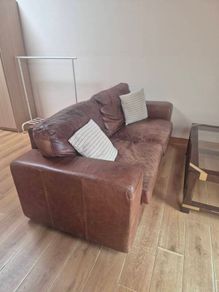 Eurosalotti double italian leather couch