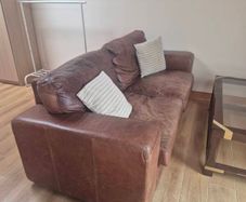 Eurosalotti double italian leather couch