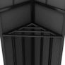 Wall-Mounted Parasol with Metal Pole 300 cm Black Image 4