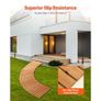 7 ft L x 17 in W Curved Wooden Garden Pathway Roll Out Garden Walkway Image 5