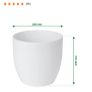 White Ceramic Plant pot (Dia) 24cm Image 2