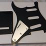 Strat Pickguard and Backplate, 3 ply Black, SSS Image 2