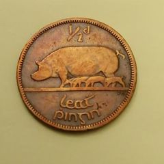 1940  Eire 1/2d Half Penny