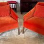 Armchairs - Pair - Oriana B - Burnt Orange Velvet Image 7