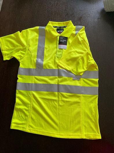 Hi Vis short sleeve polo - medium