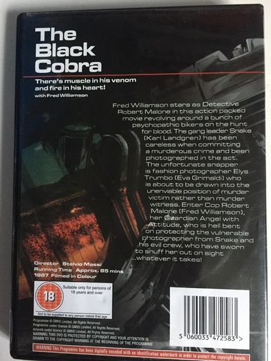 The Black Cobra [1987] Fred Williamson [Movie DVD]