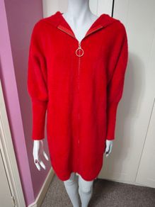 Alpaca Wool Ladies Red Coat