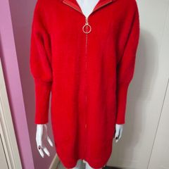 Alpaca Wool Ladies Red Coat