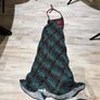 Chip Chip Plaid Halter Midi Dress Y2K Ruched Asymmetric Size M 38 10 Image 3