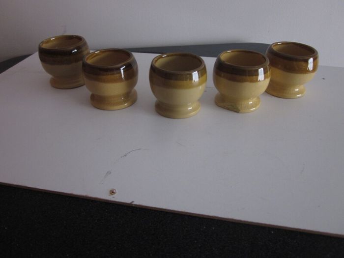 TG Green "Granville" Stoneware Glazed Egg Cups X5