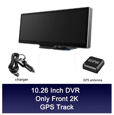 Lens Car DVR 1440P Car Rearview Mirror GPS Tracker 10.26" Dashboard Video Camera Recorder 24H Park