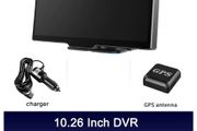 Lens Car DVR 1440P Car Rearview Mirror GPS Tracker 10.26" Dashboard Video Camera Recorder 24H Park
