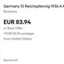 Germany - Scarce Key Date 1936 "A" Berlin Third Reich 10 Reichspfennig Image 3
