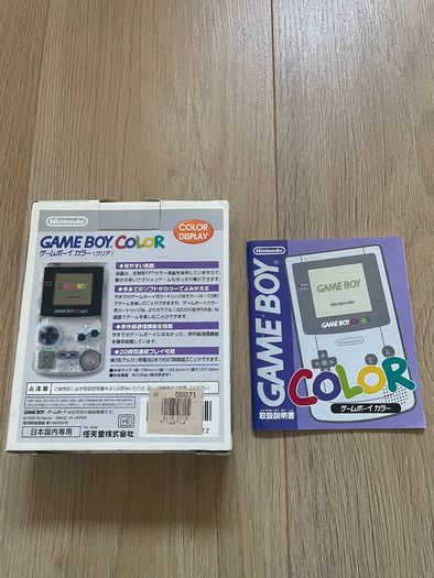 Nintendo Gameboy Color CGB-001 Color Clear Boxed with Manual and Flash Card 4GB