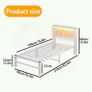 Single Bed Frame with Headboard&LED Lights Image 2