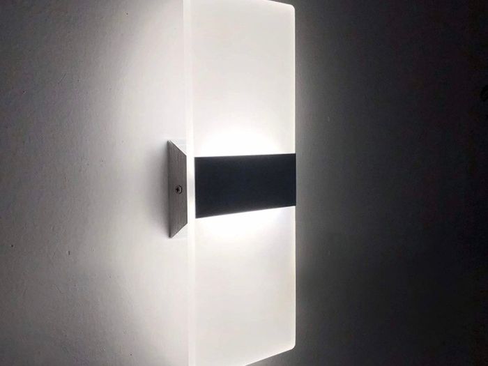 2 Pack Modern Wall Lights Indoor 12W Acrylic Perfect for Living Room, Bedroom, Corridor, Stairs (MULTIPLE COLOURS)