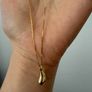 Teardrop Necklace K18 Japan Gold Image 2