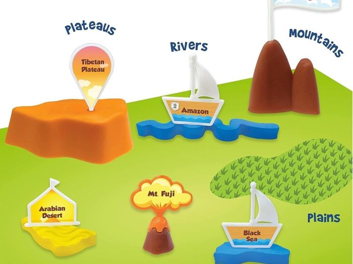 Imagimake Mapology Physical Features of World - 3D World Puzzle & Jigsaw for Kids