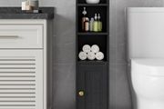 Small Bathroom Floor Cabinet, Freestanding Bathroom Organizer for Small Spaces
