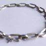 Vintage Sterling Silver Paperclip Chain Bracelet Features Elongated Rectangular Links and a Secure Box Clasp Closure. length 8" - 10,2g Image 5