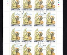 2000 Ireland Love Commemorative Stamp 30p Frog Sheetlet Fine CDS Used with Dublin cancel of 16th August 2006 (First day of issue)
