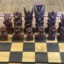 Vintage Chess board and Backgammon crafted by hand Image 5