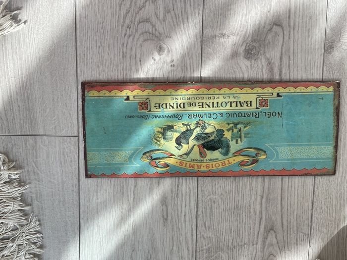 Vintage French Metal Sign (3 Friends )