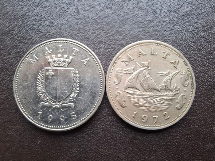 2 coins from Malta (1972-1995)