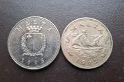 2 coins from Malta (1972-1995)