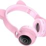 Hoco W27 - Fones Cat Ear Bluetooth Headphones, Bluetooth V5.0, Use Time: Up To 5 Hours, Standby Time: Up To 200 Hours, Support TF Card And AUX Mode, Compatible Mobile Phones And Tablets - Pink Image 3