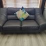 Modern Leather Corner Sofa and 2 Seater Excellent Condition Image 5