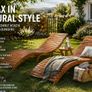 Set of 2 Foldable Wooden Sun Loungers FSC Acacia Garden Reclining Chairs with Ergonomic Design Image 2