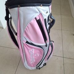 Left handed Golf Clubs with pink Spalding Bag