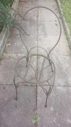 Vintage iron chair frame