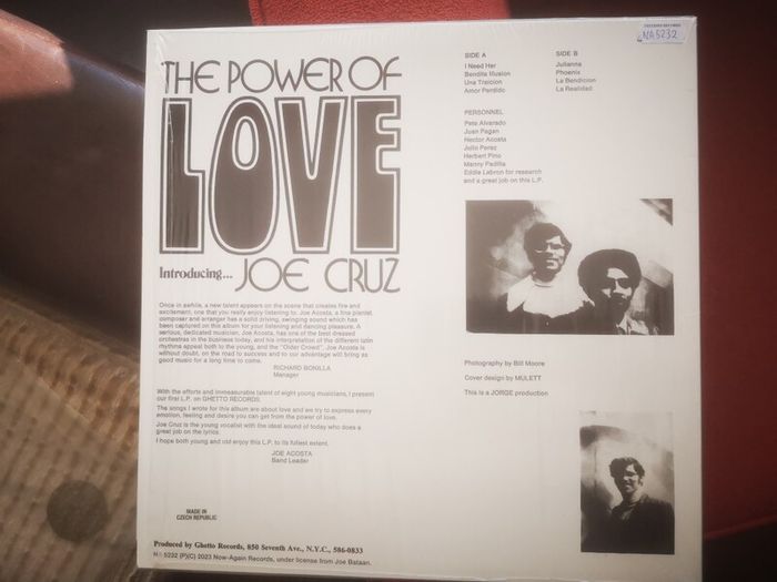Joe Acosta - The Power Of Love Salsa Reissue Now Again LP