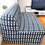 IKEA 2-Seat Sofa-Bed (Black & White Geometric) Image 5