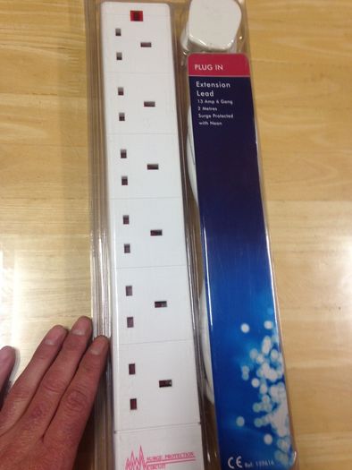 Extension Lead 6 Socket with neon Indicator