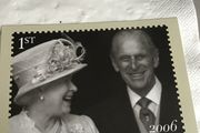 Queen Elizabeth Diamond Wedding Anniversary postcard