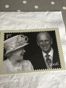 Queen Elizabeth Diamond Wedding Anniversary postcard