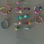 Assortment of girls hair clips and Braclets Image 6