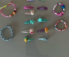 Girls hairclips & Bracelet Bundle