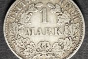 1896 Germany  1 Mark type 2 - small shield / large eagle Silver