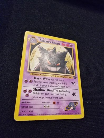 pokemon 2000 sabrinas gengar gym challenge 29/132 LP